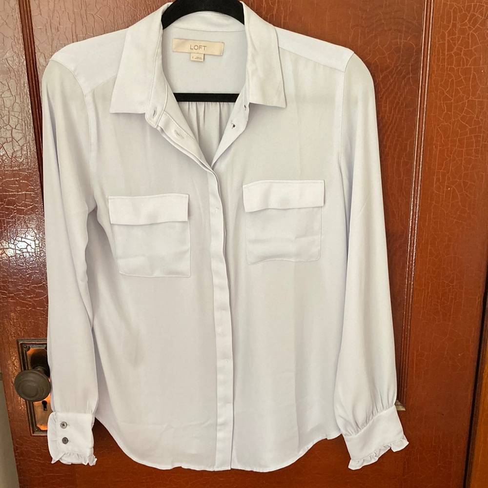 Loft women’s blue blouse small